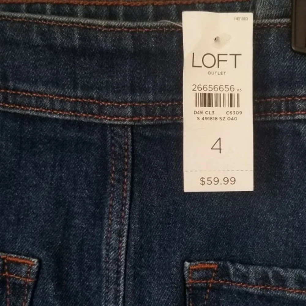 LOFT Nautical Inspired Button Front Denim Skirt - Picture 11 of 11